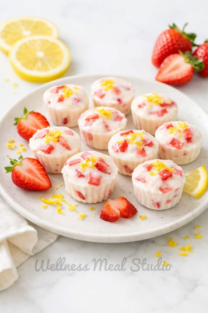 Snacks yogurt strawberry